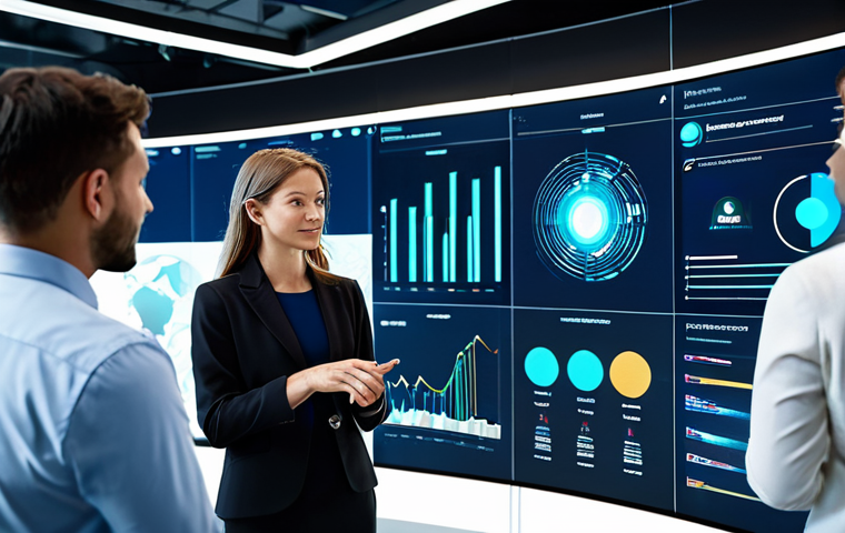 A group of diverse professionals, including a female sports executive and a male brand manager, engaged in a collaborative meeting in a bright, modern office. They are fully clothed in professional business attire. Large holographic screens in the background display abstract data visualizations and digital sports graphics, symbolizing technological integration in partnerships. The scene emphasizes strategic thinking and innovation. Perfect anatomy, correct proportions, natural pose, well-formed hands, proper finger count, natural body proportions. Safe for work, appropriate content, family-friendly, professional dress, high quality.