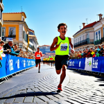 스포츠 브랜드와 팬 커뮤니티 관리 전략 - Athlete Story**

"An inspiring image of a determined young runner, fully clothed in appropriate runn...