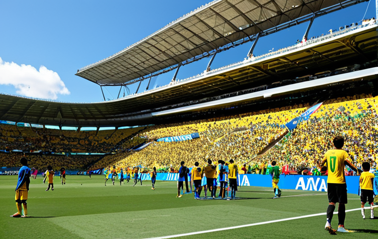 스포츠마케팅 직무와 관련된 주요 트렌드 분석 - Immersive Fan Experience**
"A vibrant and bustling fan zone at a major soccer stadium in Brazil, fu...