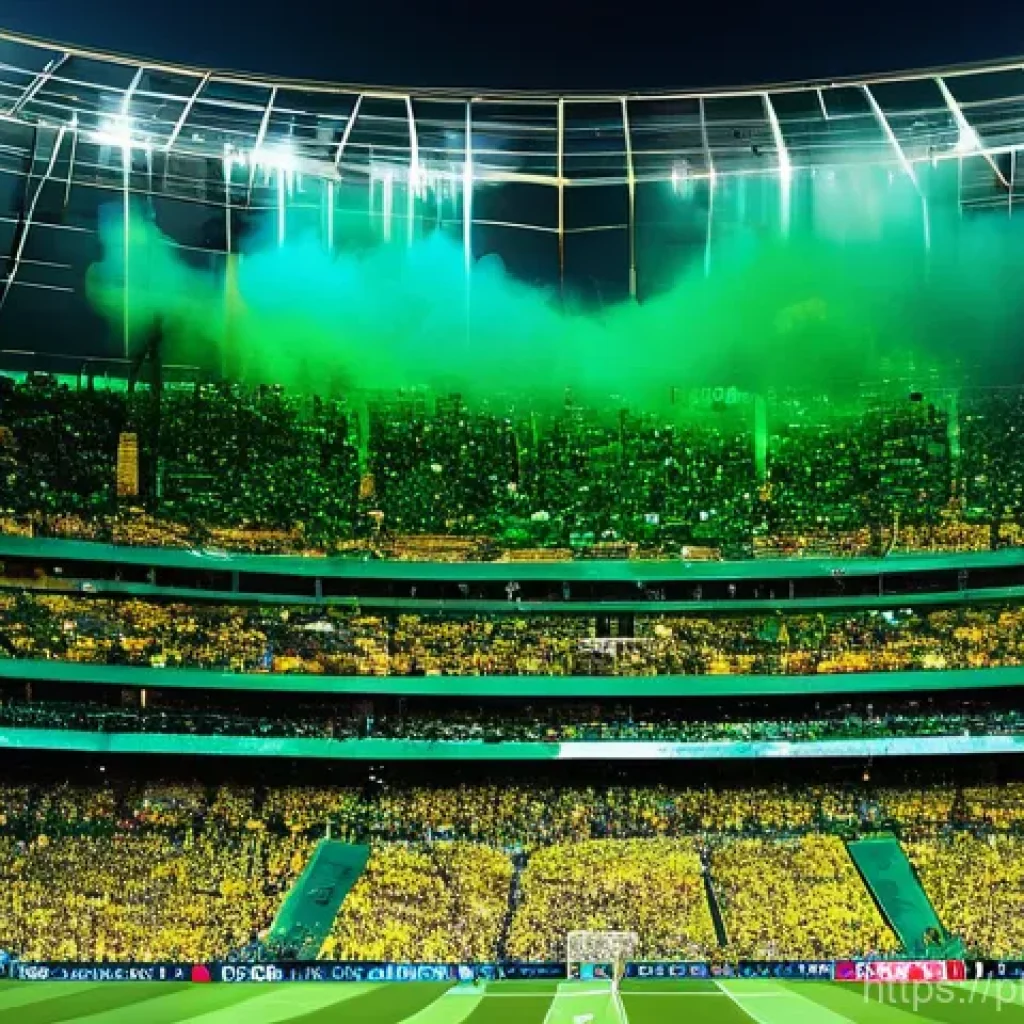 스포츠마케팅 전문가를 위한 데이터 활용 방법 - **Prompt: "The Digital Pulse of the Stadium"**
    A vibrant, dynamic illustration capturing the ele...