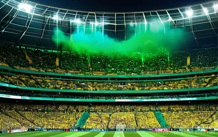 스포츠마케팅 전문가를 위한 데이터 활용 방법 - **Prompt: "The Digital Pulse of the Stadium"**
    A vibrant, dynamic illustration capturing the ele...