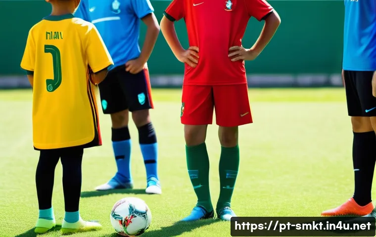 스포츠마케팅 현장에서의 도전과 해결 - **Prompt 1: Authentic Fan Connection at a Portuguese Training Ground**
    A vibrant, sunlit outdoor...