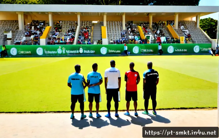 Home 17 스포츠 이벤트의 성공적인 기획 및 운영 사례 - Photorealistic wide-angle scene of a successful community football tournament in a Brazilian city pa...