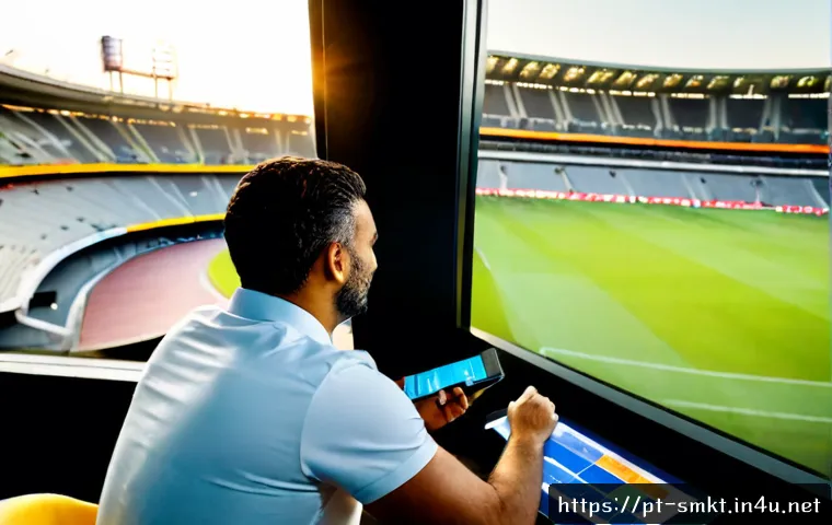Home 17 스포츠마케팅 직무와 고객 충성도 향상 전략 - Photorealistic Brazilian sports marketing professional presenting fan engagement insights on a clean...